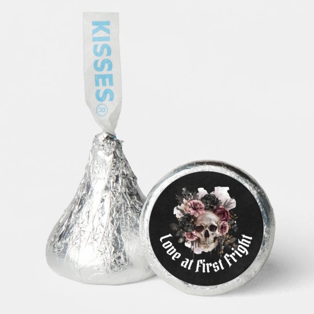 Halloween Skull Love at First Fright Bridal Shower Hershey®'s Kisses® (Front)
