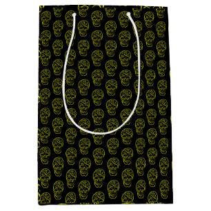 Halloween skull  medium gift bag