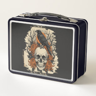 Halloween Skull Metal Lunch Box