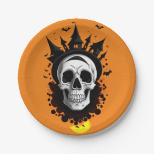 Halloween skull  paper plates