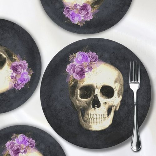 Halloween Skull Paper Plates