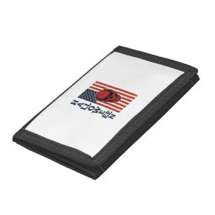 Halloween Skull Patriotic Vintage Scary Flag_1 Trifold Wallet