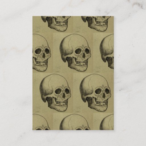 Customizable Halloween Skull Pattern Business Card