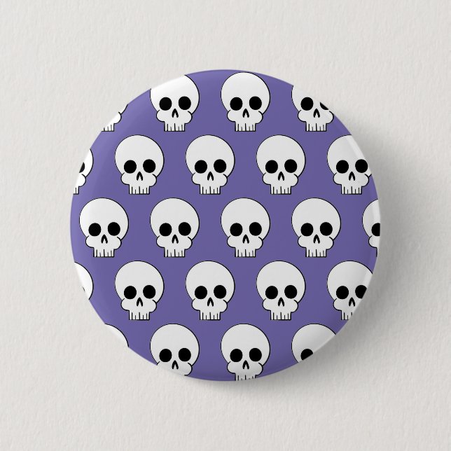 Halloween Skull Pattern Button (Front)