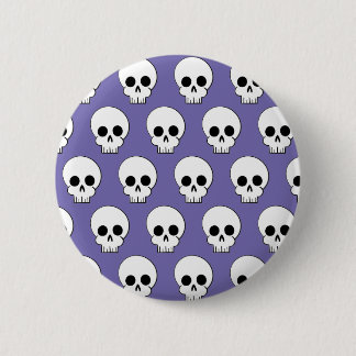 Halloween Skull Pattern Button
