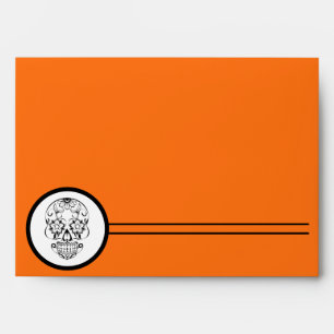 Halloween Skull Pattern Envelope