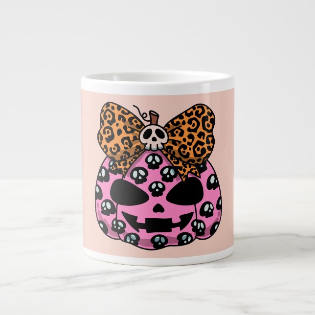 Halloween,Skull Pattern ,Face Pumpkin, Modern  Giant Coffee Mug (Front)