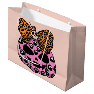 Halloween,Skull Pattern ,Face Pumpkin, Modern Large Gift Bag