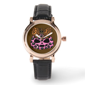 Halloween, Skull Pattern Face Pumpkin Watch