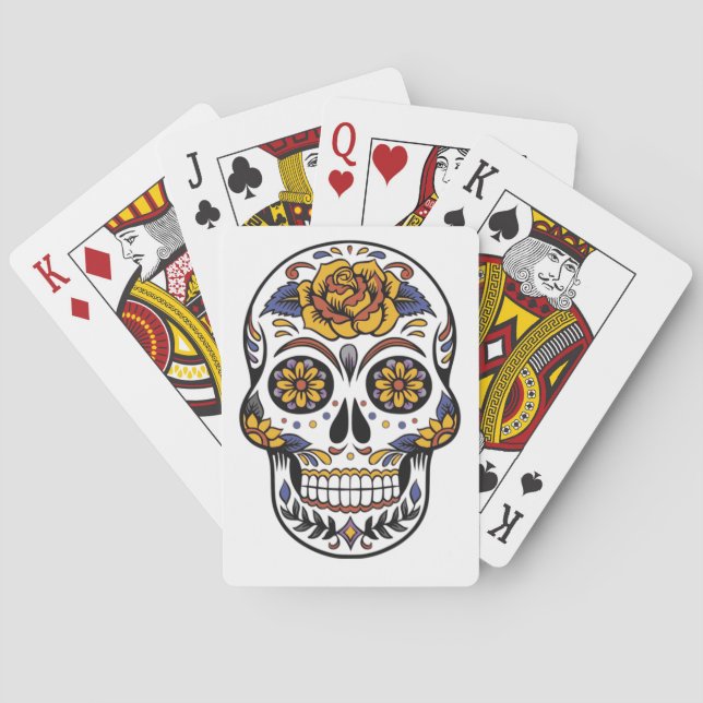 Halloween Skull Poker Cards (Back)