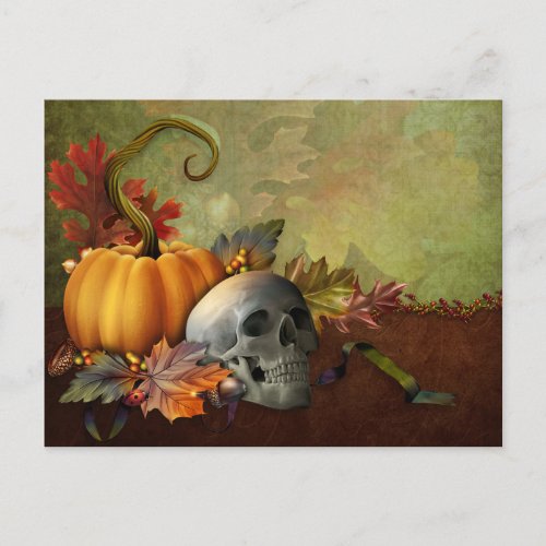 Halloween Skull Postcard