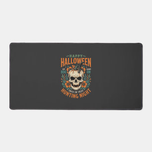 Halloween Skull Pumpkin Hunting Night Design_1 Desk Mat