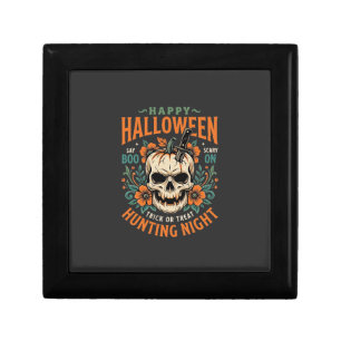 Halloween Skull Pumpkin Hunting Night Design_1 Gift Box