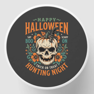 Halloween Skull Pumpkin Hunting Night Design_1 Mini Candle Favors
