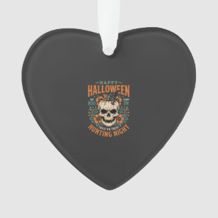 Halloween Skull Pumpkin Hunting Night Design_1 Ornament