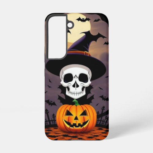 Halloween skull pumpkin  samsung galaxy s22 case