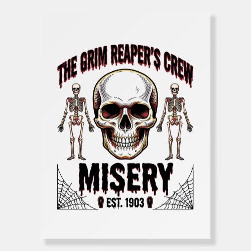 Halloween Skull Scary Creepy Vintage Story_1 Foam Board