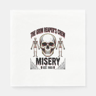 Halloween Skull Scary Creepy Vintage Story_1 Napkins