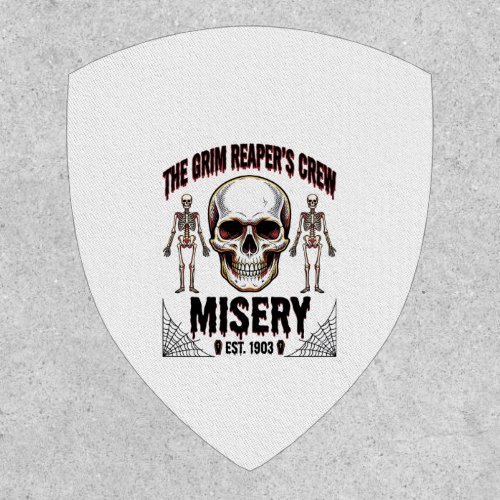 Halloween Skull Scary Creepy Vintage Story_1 Patch