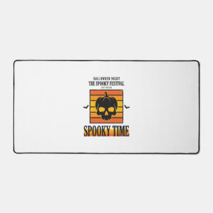 Halloween Skull Scary Funny Vintage Quote_1 Desk Mat