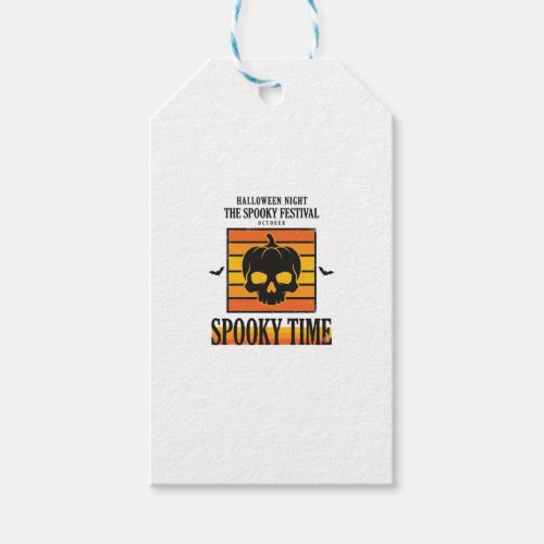 Halloween Skull Scary Funny Vintage Quote_1 Gift Tags