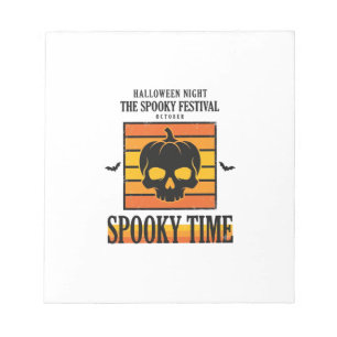 Halloween Skull Scary Funny Vintage Quote_1 Notepad