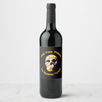 Halloween Skull Scary Party Wine Or Beer Labels by elizme1 at Zazzle