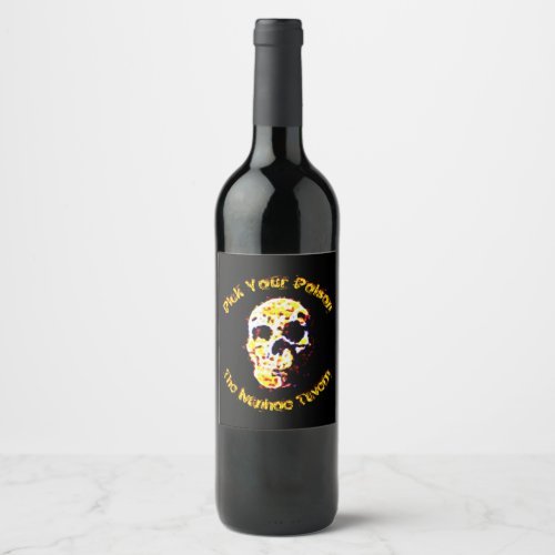 Halloween Skull Scary Party Wine or Beer Labels