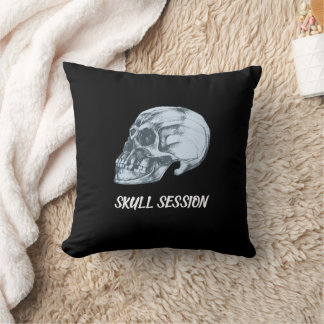 Halloween Skull Session Throw Pillow