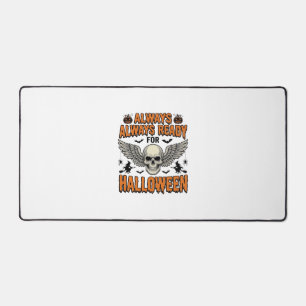 Halloween Skull Shirt Vintage Engraving Spooky Quo Desk Mat