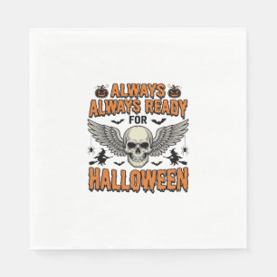 Halloween Skull Shirt Vintage Engraving Spooky Quo Napkins