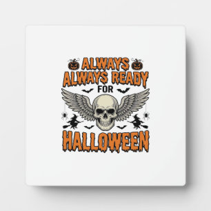 Halloween Skull Shirt Vintage Engraving Spooky Quo Plaque