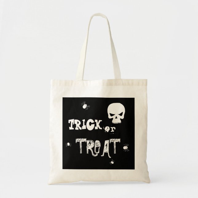 Halloween Skull Spider | Trick Or Treat Tote Bag (Front)