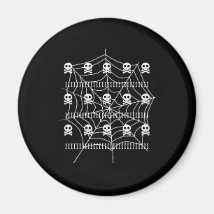 Halloween Skull Spider Web Costume Trick Or Treat Magnet