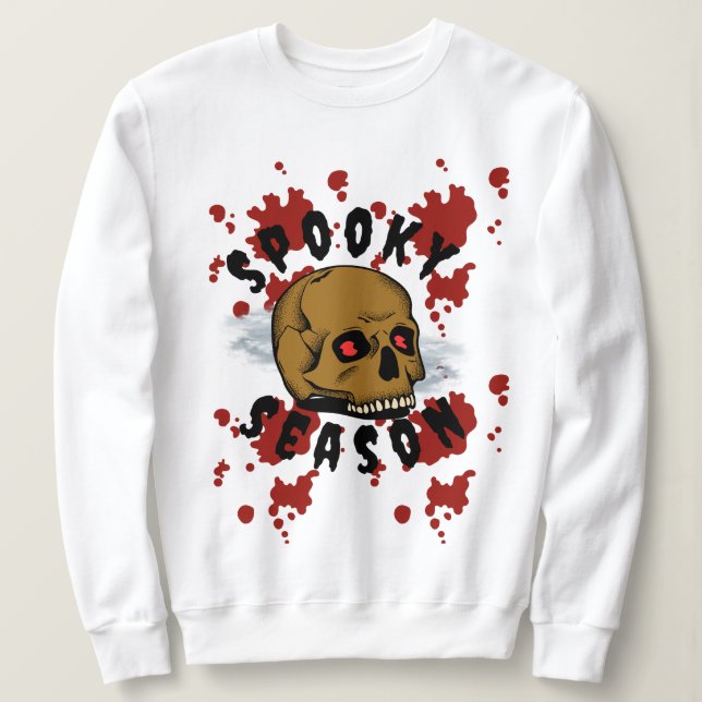 Halloween Skull Spooky Sweatshirt (Design Front)