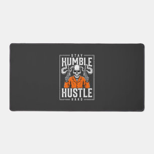 Halloween Skull Stay Humble Hustle Hard Desk Mat