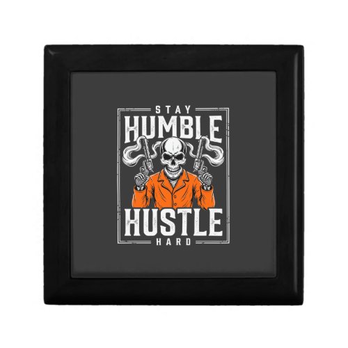 Halloween Skull Stay Humble Hustle Hard Gift Box