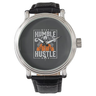 Halloween Skull Stay Humble Hustle Hard Watch