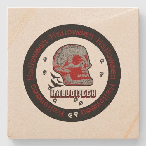 Halloween Skull Stone Coaster