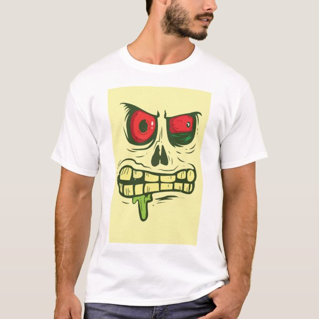 Halloween Skull  T-Shirt (Front)