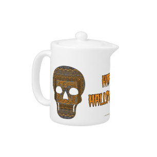 Halloween Skull Tea Pot