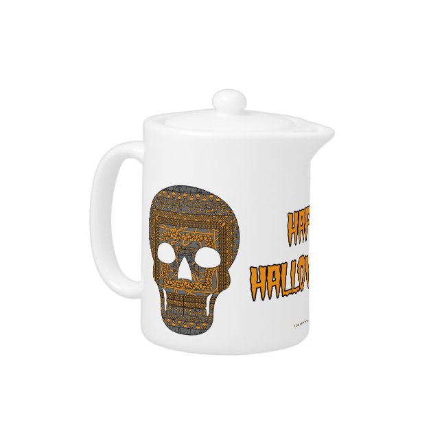 Halloween Skull Tea Pot (Left)