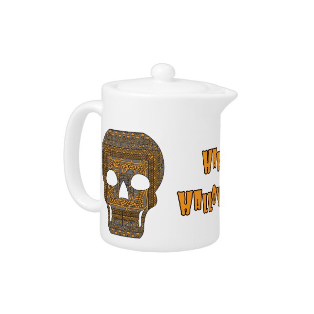 Halloween Skull Tea Pot (Left)