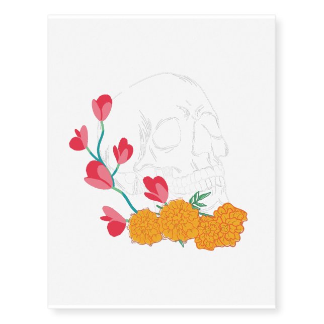 Halloween skull temporary tattoos (Front)