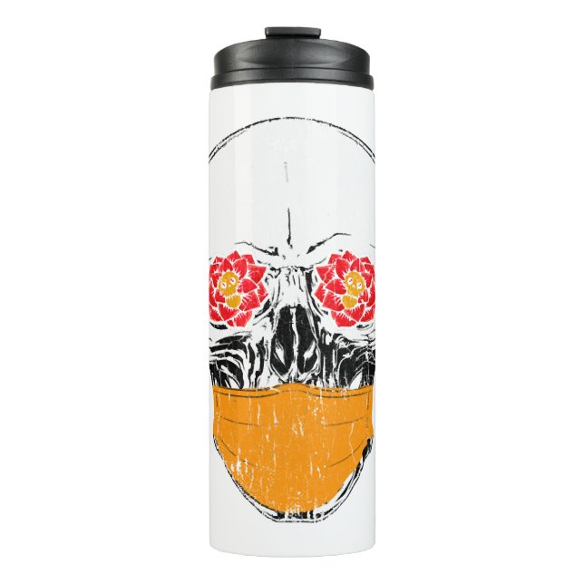 Halloween Skull                            Thermal Tumbler (Front)
