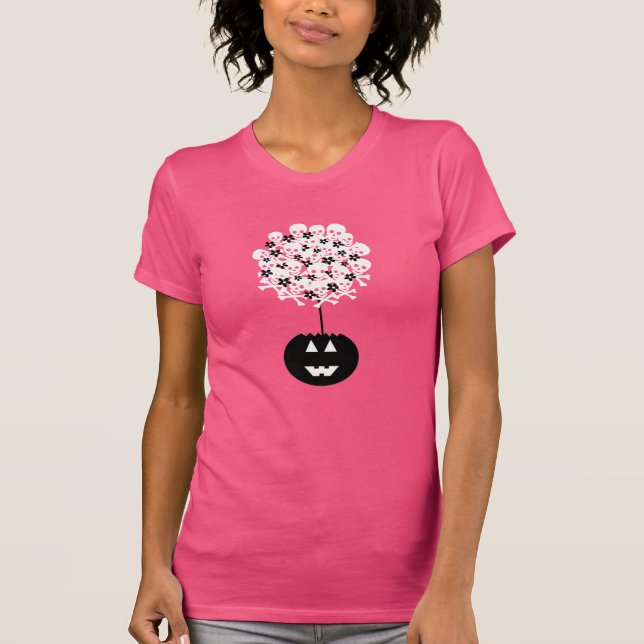 Halloween Skull Topiary T-Shirt (Front)