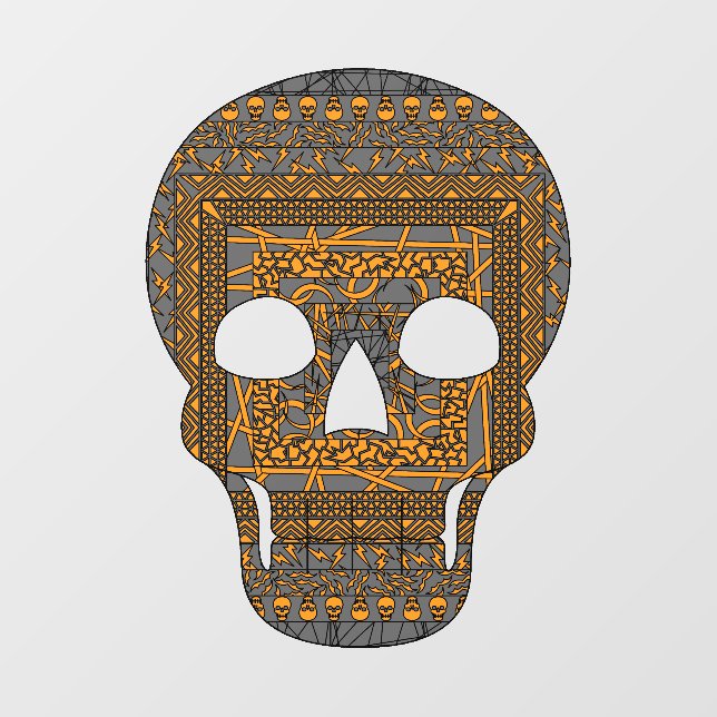Halloween Skull Wall Decal (Front)