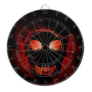 Halloween Skull with magic fire light Dartboard With Darts