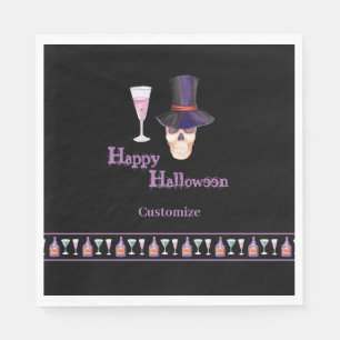 Halloween Skull With Potions Paper Napkins