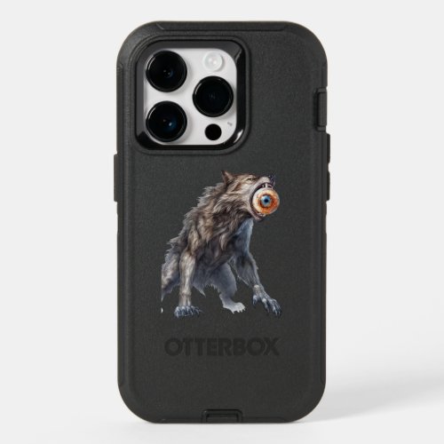Halloween skull with round eyes OtterBox commuter OtterBox iPhone 14 Pro Case